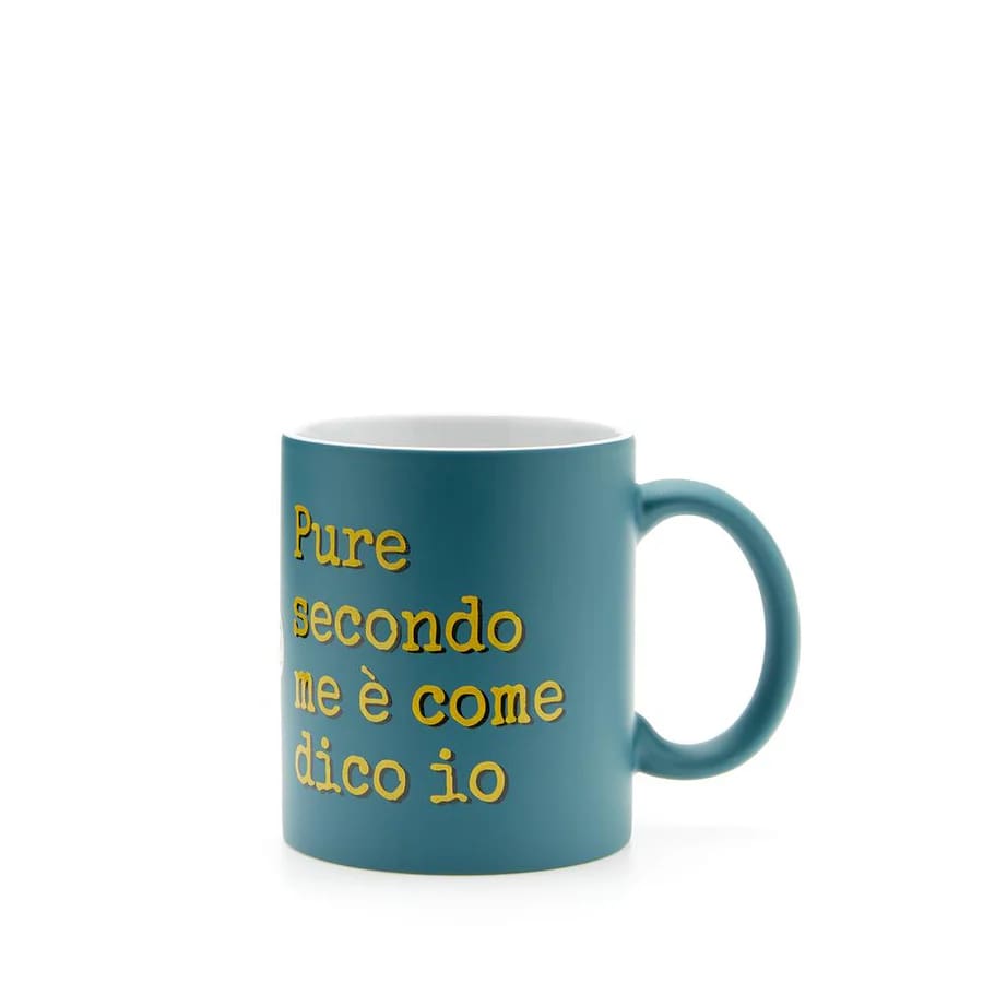 Mug in ceramica 32,5 cl grigio opaco "Pure Secondo Me" - Più Forty