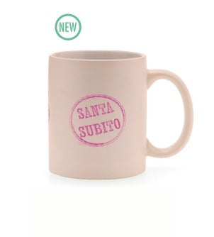 Mug in ceramica 32,5 cl rosa opaco "Santa Subito" - Più Forty