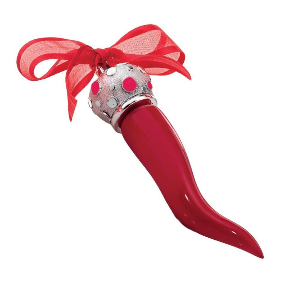 Pois cornetto grande rosso cm 11,5 - Moda Argenti