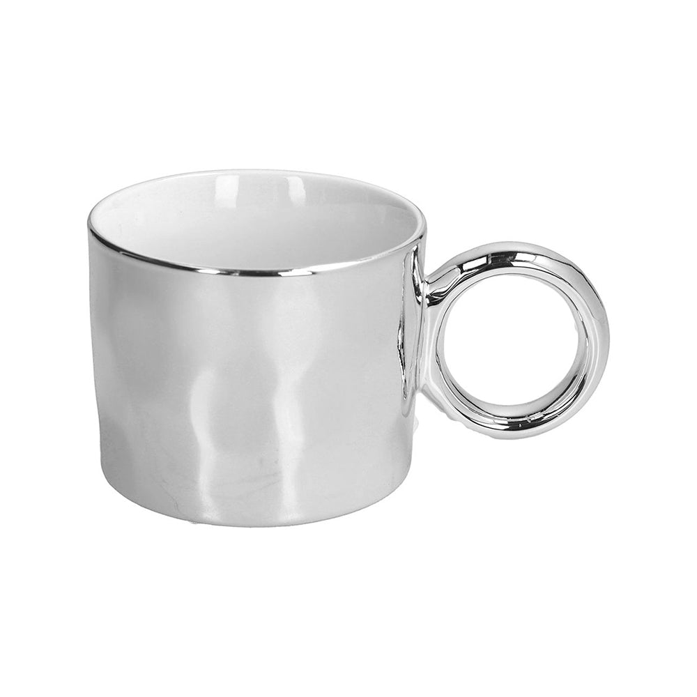 Mug 380 cc Pop New Bone China Argento Linea New Milk&Coffee - Tognana