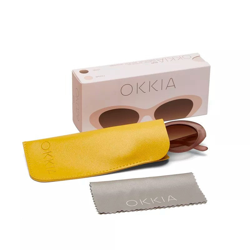 Occhiali da sole Cat Eye modello Lina rosa trasparente - Più Forty