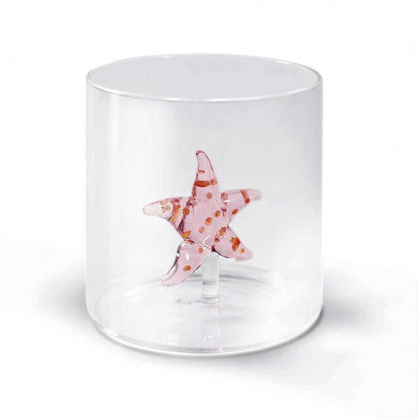 Bicchieri Figura Colorata in Vetro  Borosilicato Stella Marina