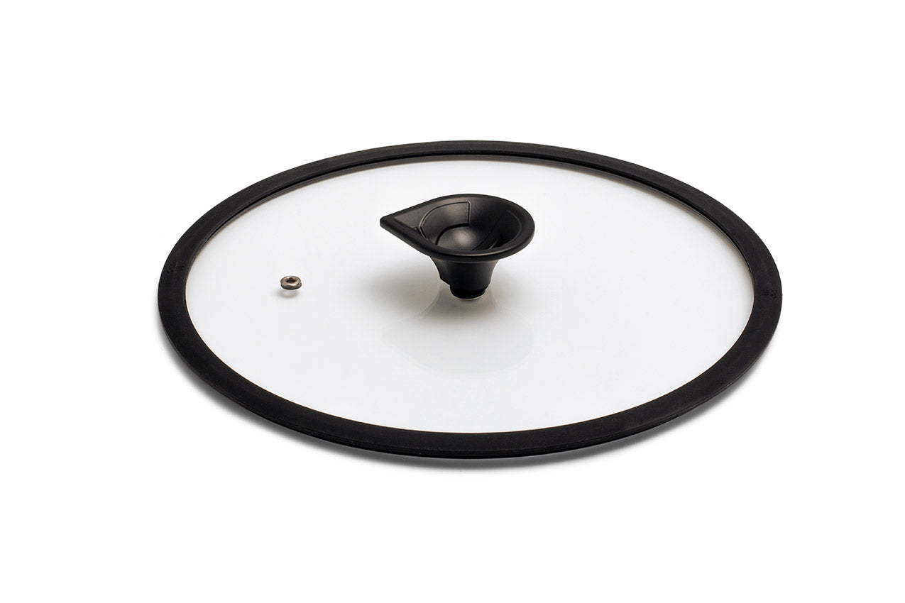 Coperchio in vetro temperato col bordo in silicone 36 cm