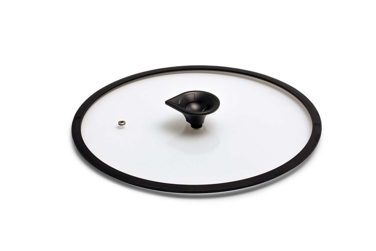 Coperchio in vetro temperato col bordo in silicone 24 cm