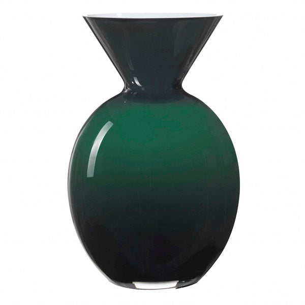 Vaso Wave OnlyLux hand made in vetro soffiato Misura 30 cm Colore Verde 