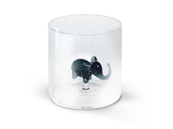 Bicchierie Figura Colorata in Vetro Borosilicato Elefante 250ml