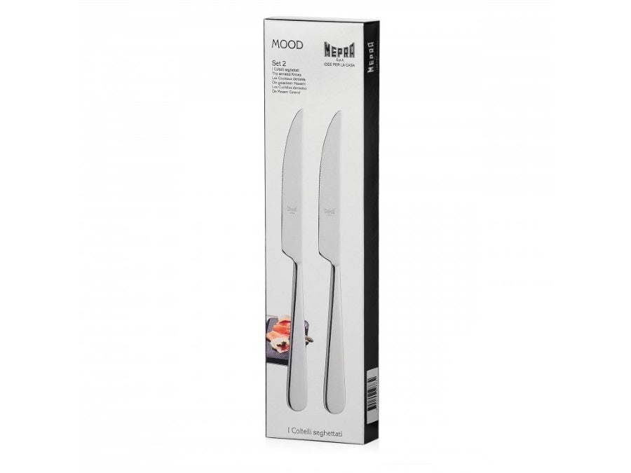 Set2 I coltelli seghettati in acciaio inox Mepra Mood
